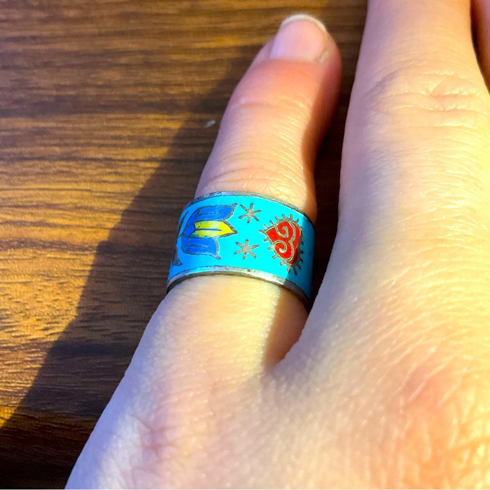 Colorful Thai Sterling Silver Band